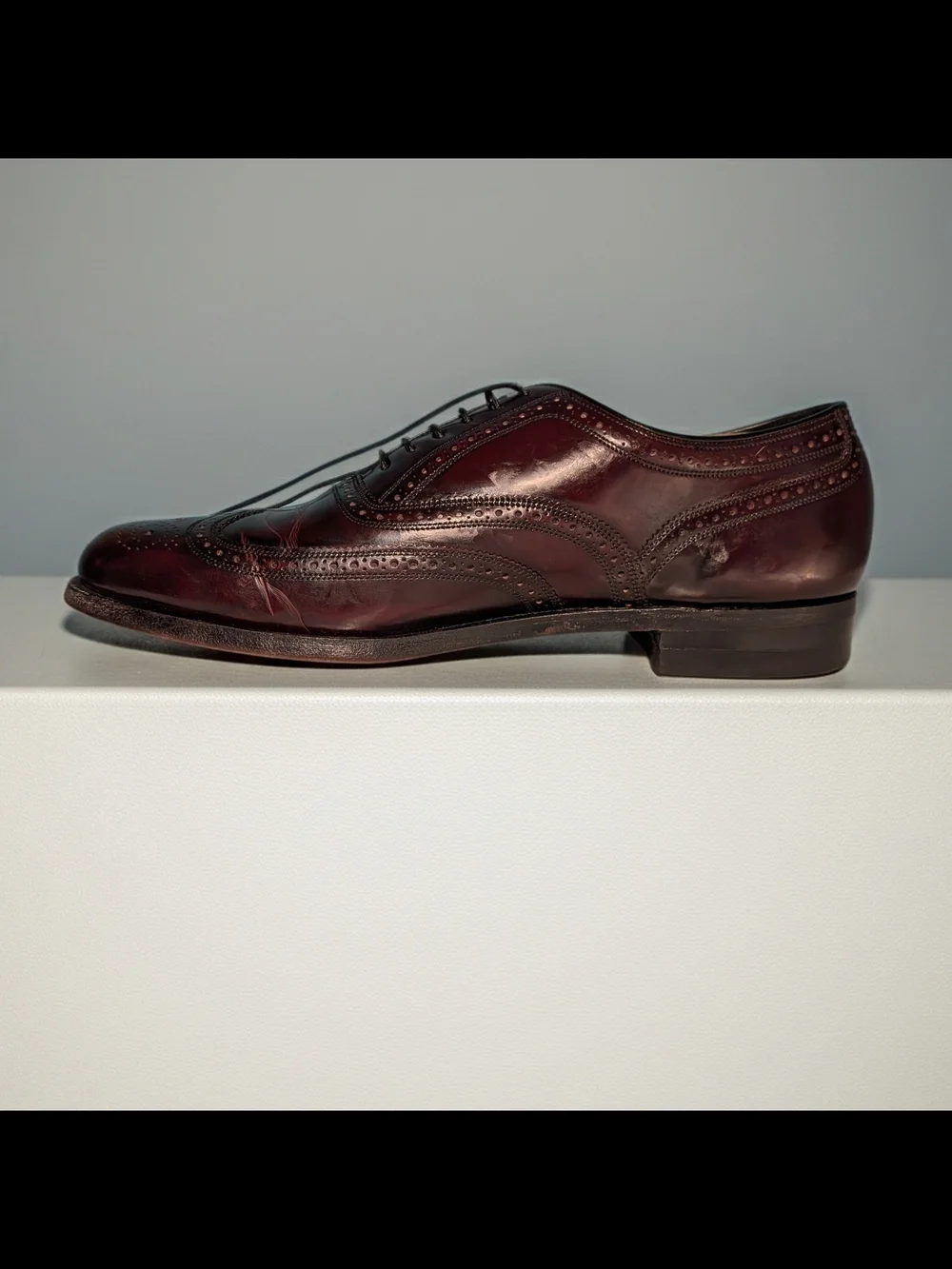 Vintage Florsheim Men's Burgundy Imperial Wingtip Oxfords Size 11